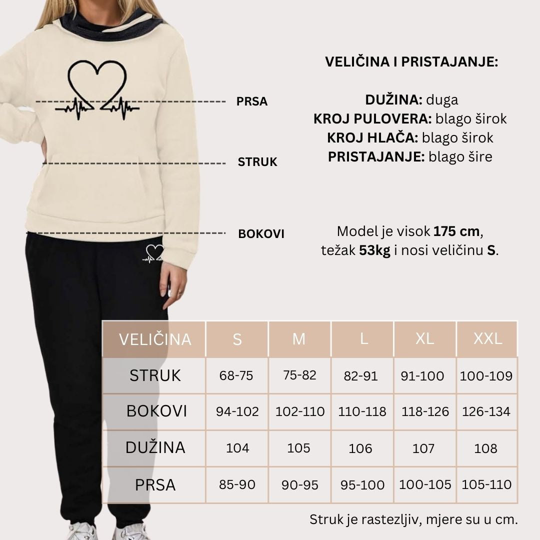 Udobna ženska dvodijelna trenirka