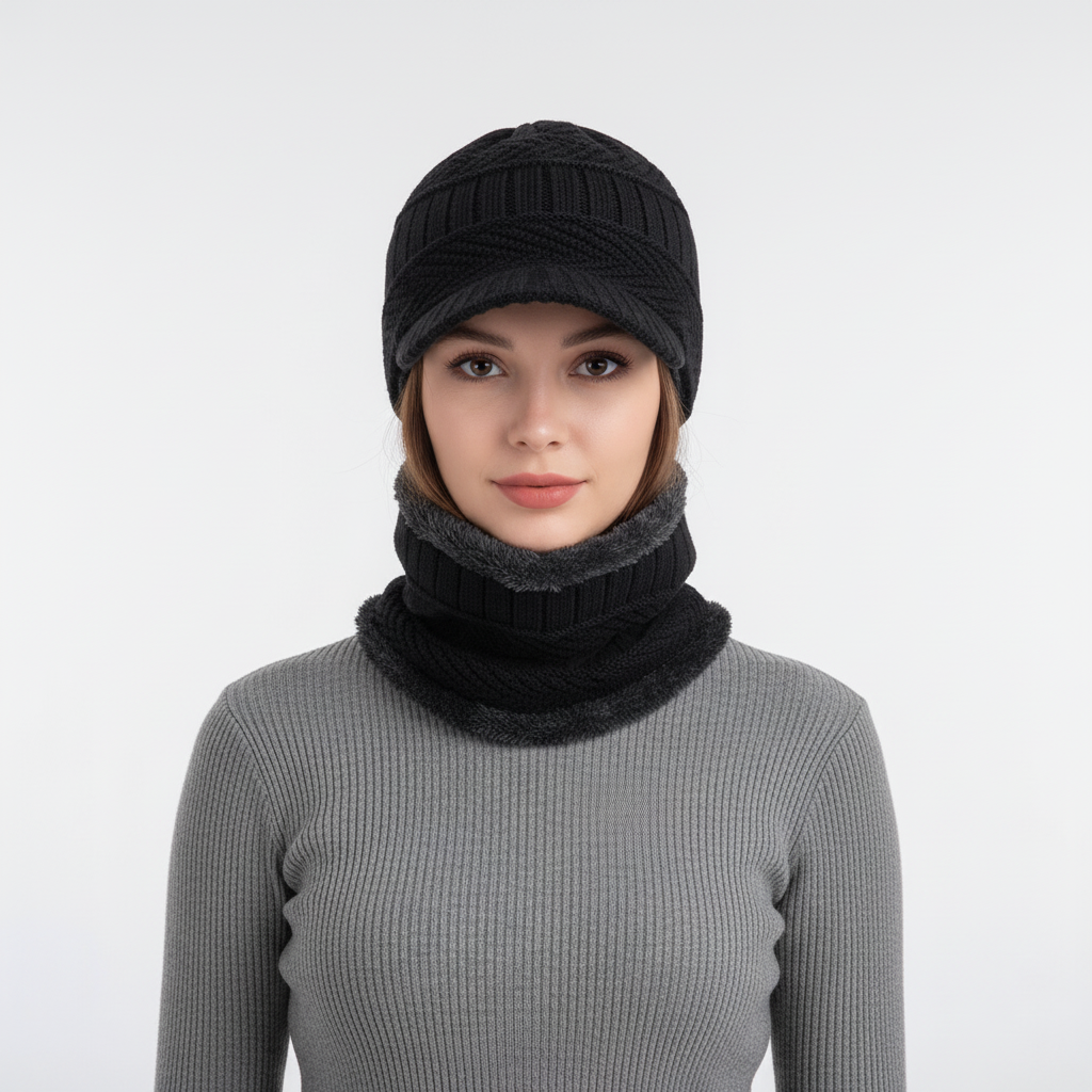 Warmte muts met gezichtsbescherming
