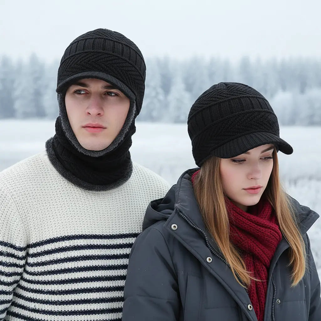 Warmte muts met gezichtsbescherming