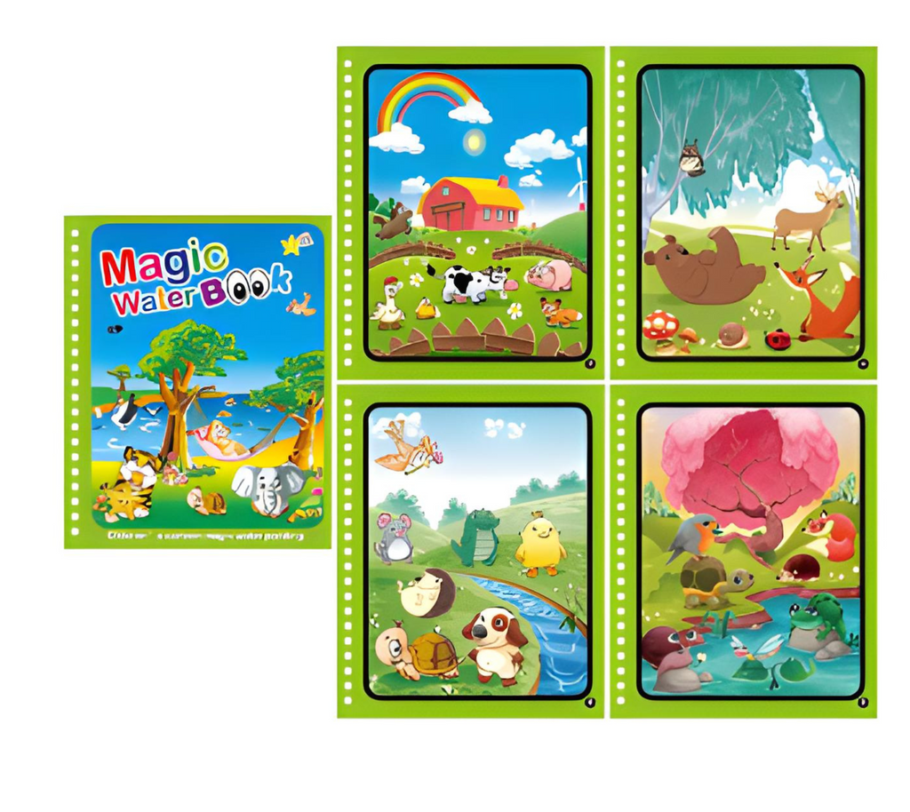 Waterkleurboekset – magisch kleurplezier zonder geknoei (set van 4) – inhoud: 4