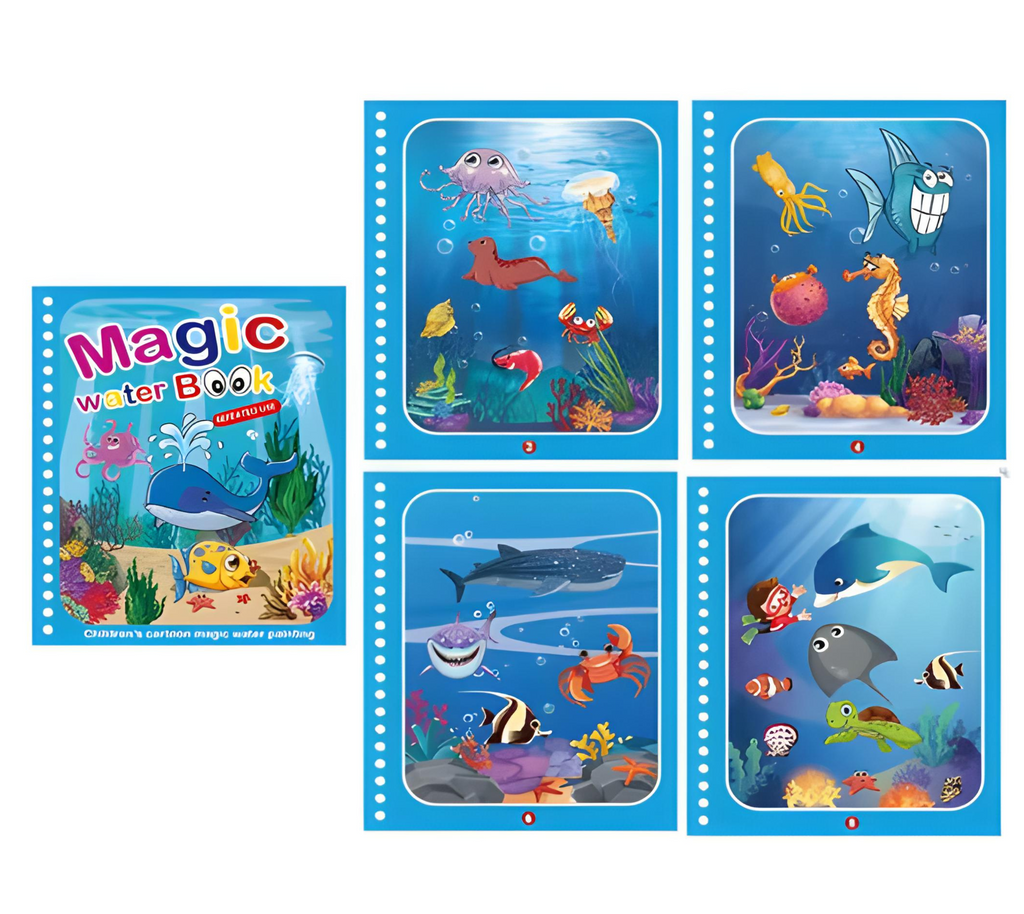 Waterkleurboekset – magisch kleurplezier zonder geknoei (set van 4) – inhoud: 4