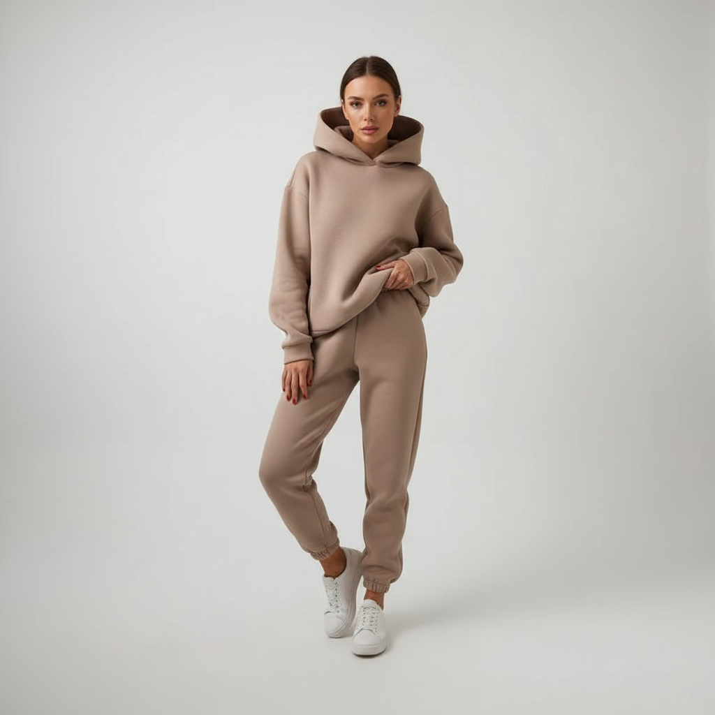 Zacht fleece trui-set