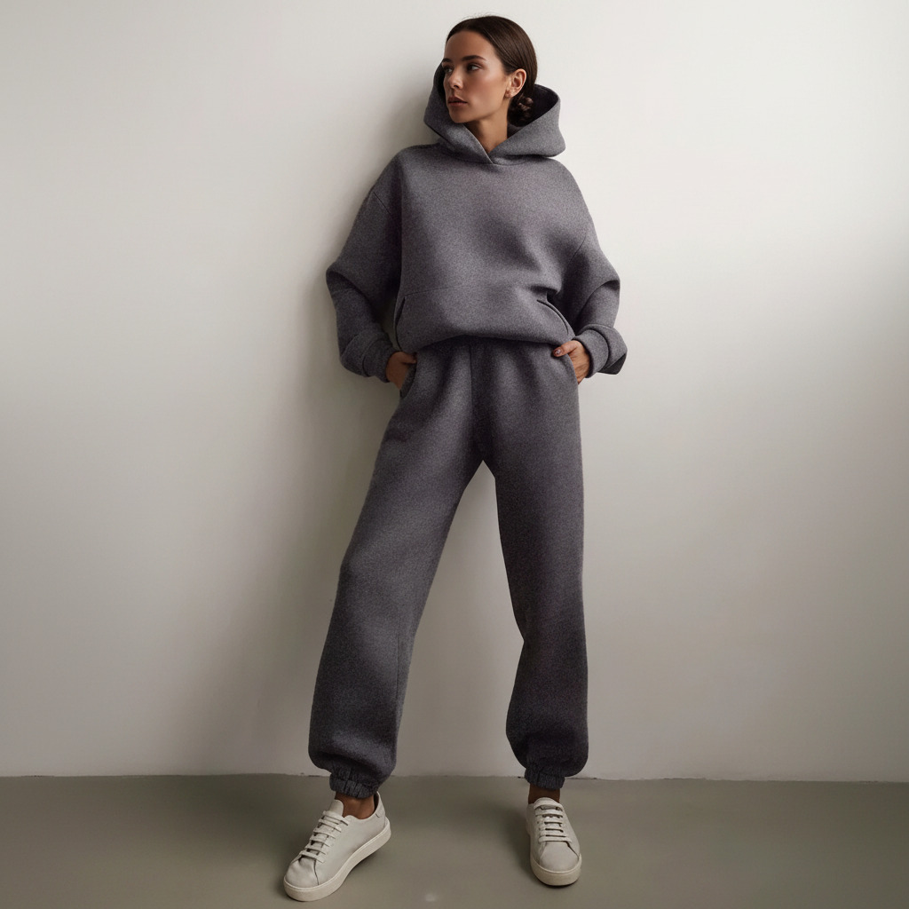 Zacht fleece trui-set