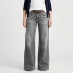Jeans met wijde pijpen in retro snit