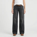 Jeans met wijde pijpen in retro snit