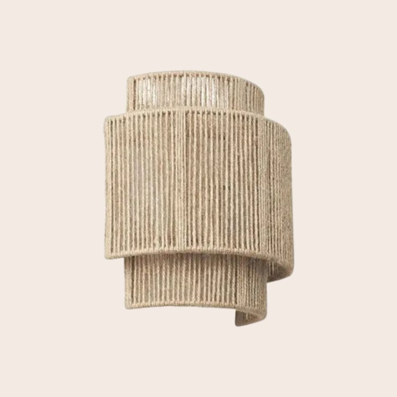 Eigentijdse rotan geweven wandlamp