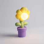 Speelse tafellamp met bloemen