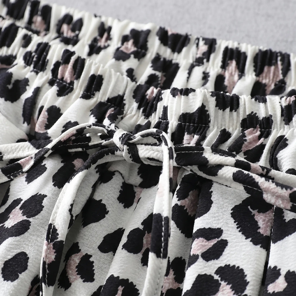 Wijde broek met dierenprint