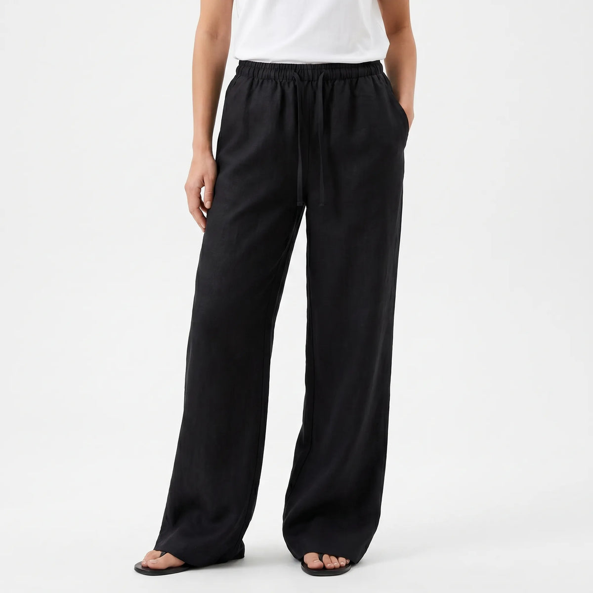 Wijde casual broek