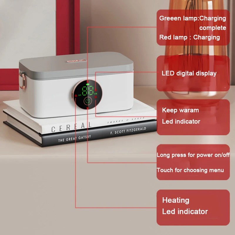 Draadloze elektrische lunchbox — afbeelding 6