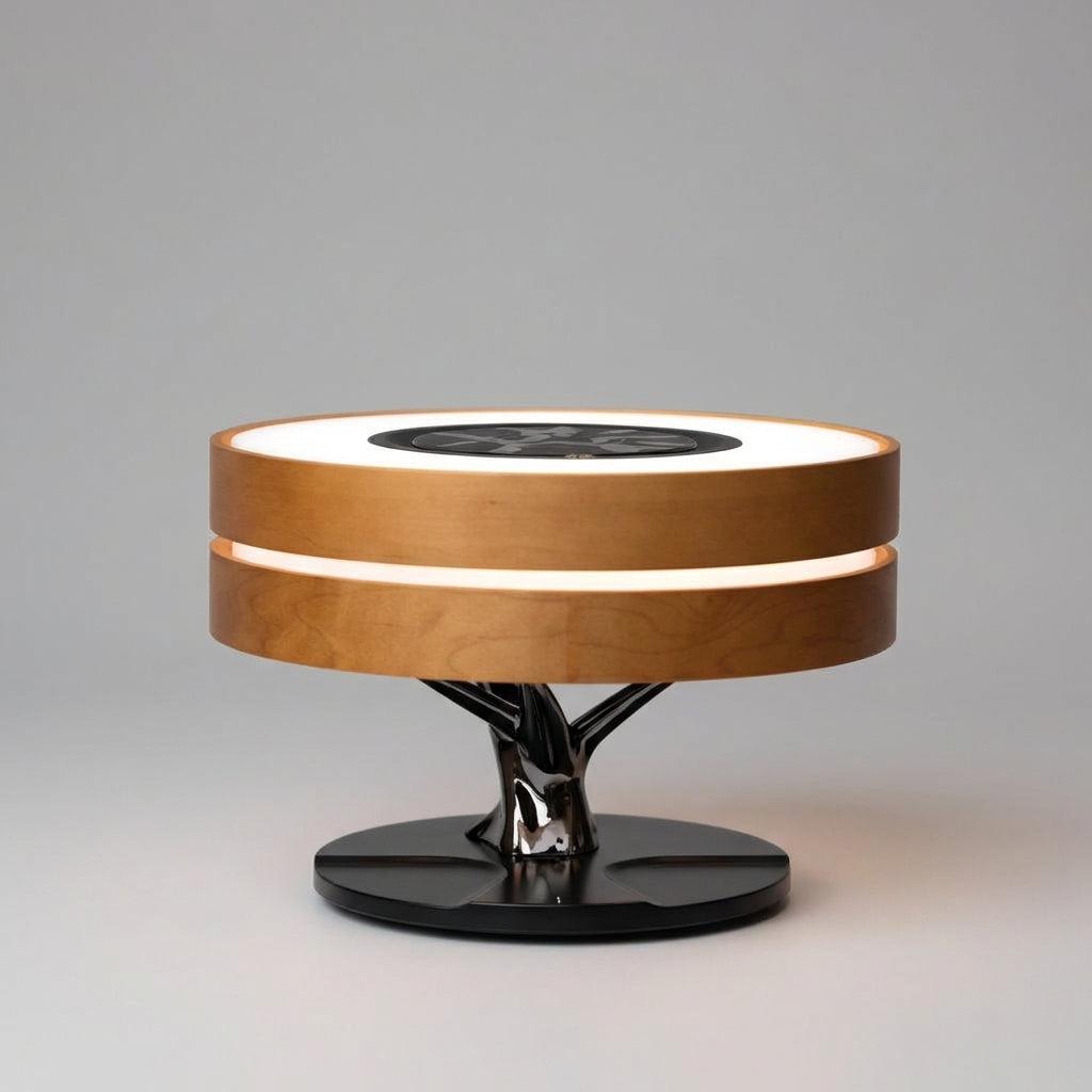 Lamp met draadloze oplaadfunctie en luidspreker