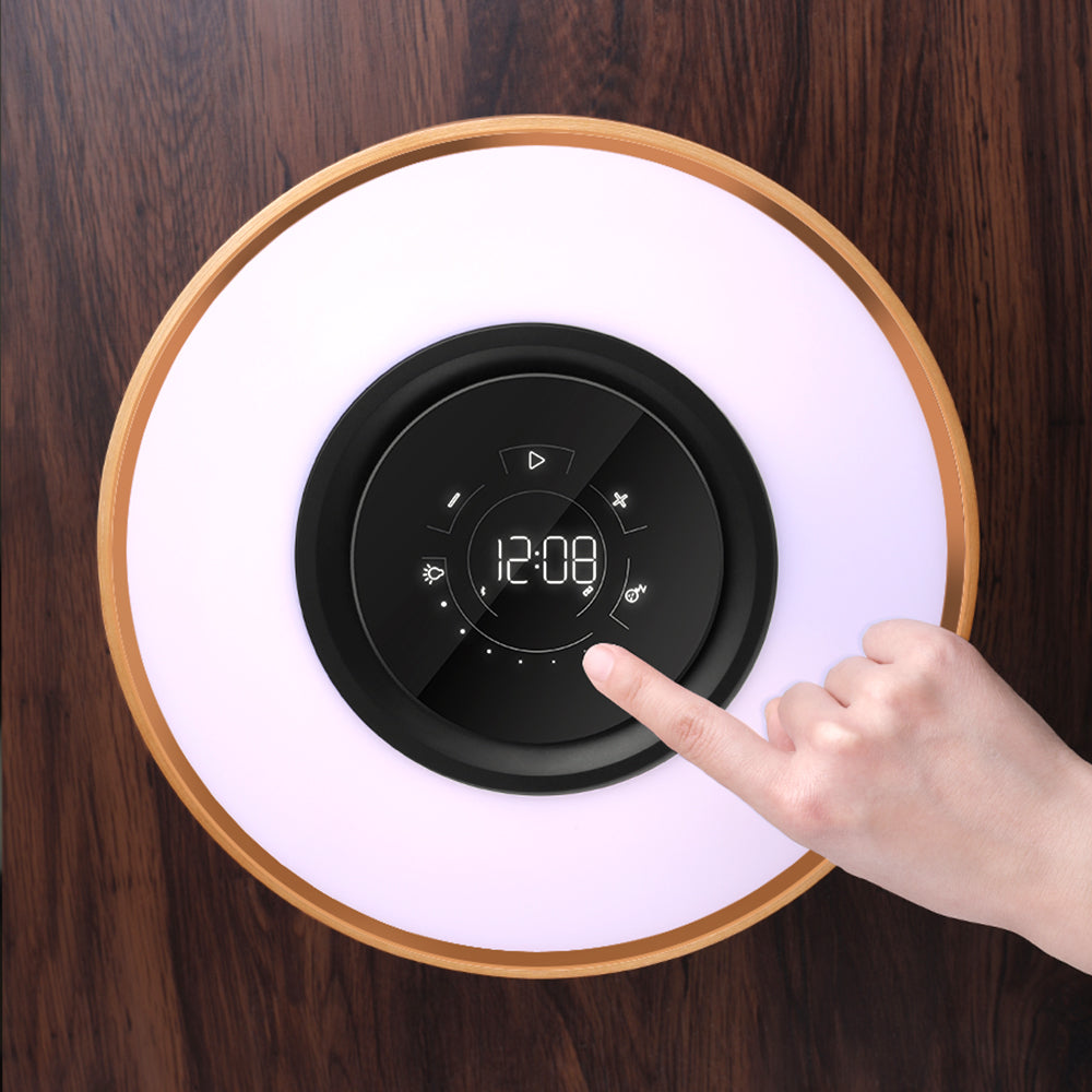 Lamp met draadloze oplaadfunctie en luidspreker