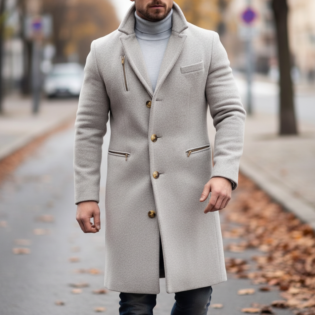 Wollmix-Jacke voor heren