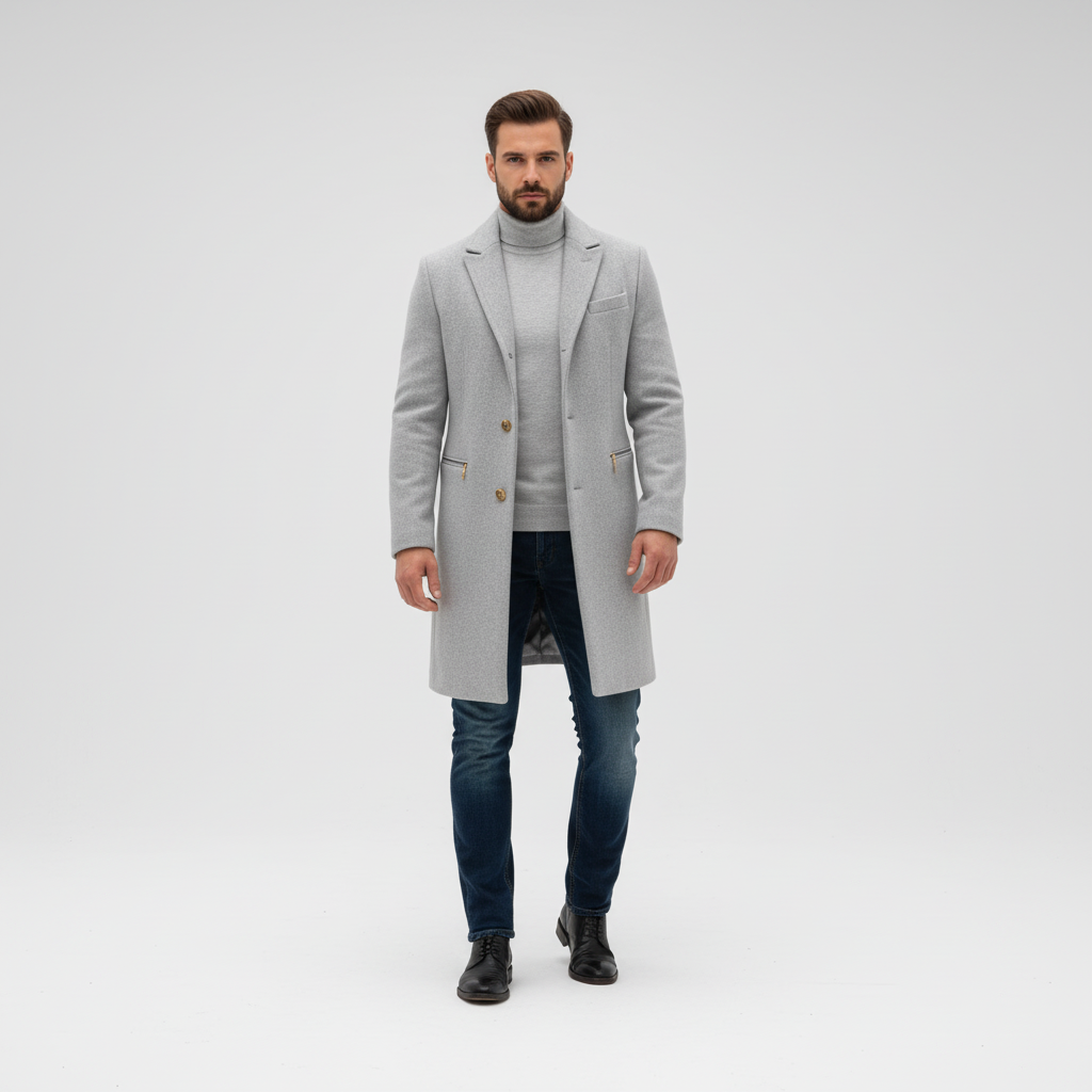 Wollmix-Jacke voor heren