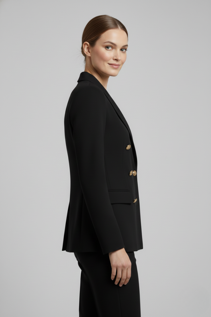 Thirza | Damesblazer met dubbele knopenrij en goudkleurige knopen