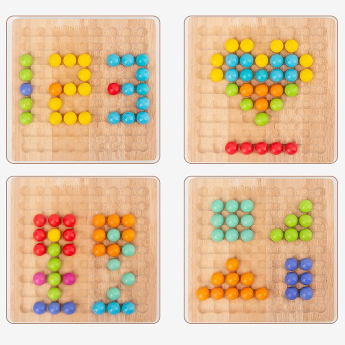 Montessori-logicaspel met kralen