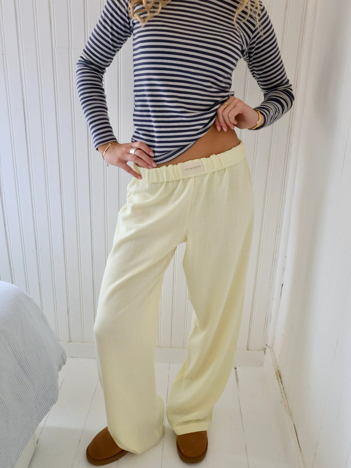 Dames loungebroek met streepdesign