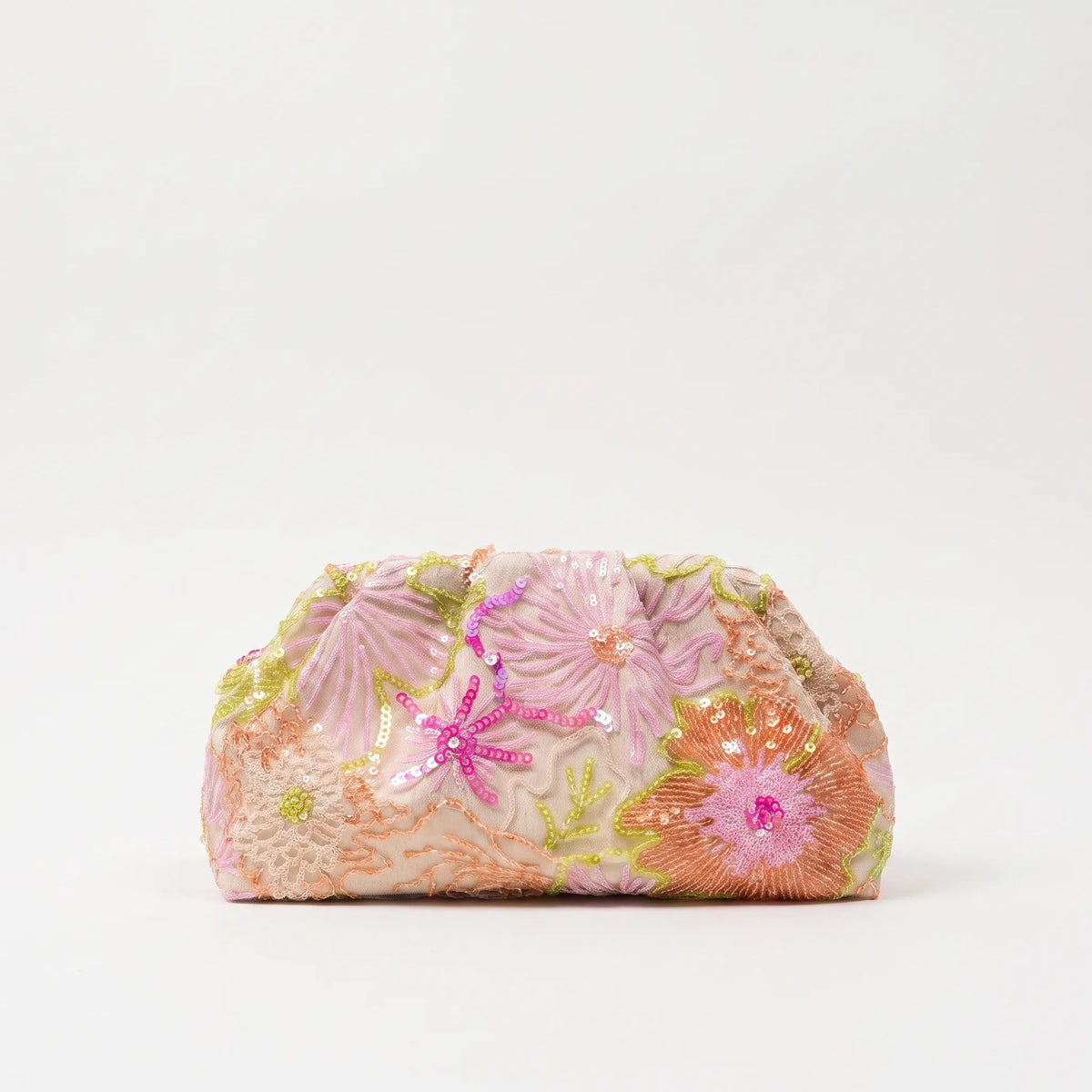 Zachte geborduurde avondclutch voor dames