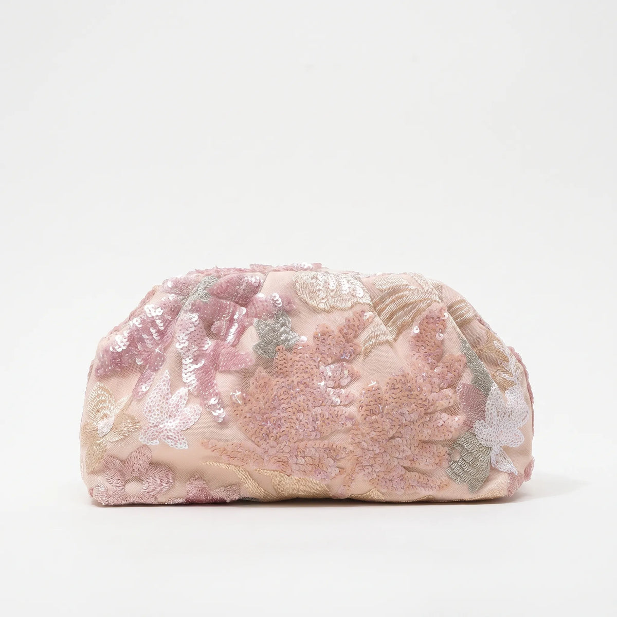Zachte geborduurde avondclutch voor dames