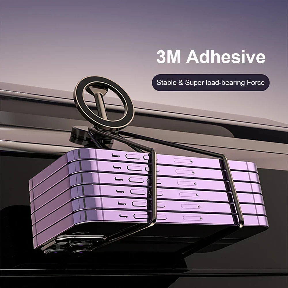 360° opvouwbare magnetische telefoonhouder voor de auto - sterk & verstelbaar