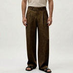 Zomerse broek met wijde pijpen