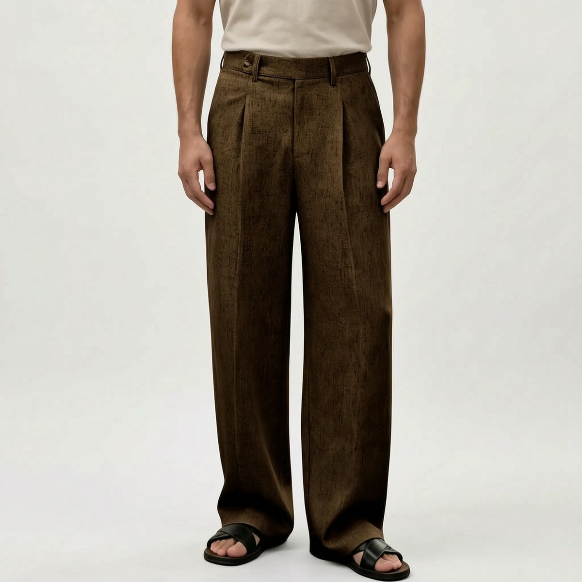 Zomerse broek met wijde pijpen