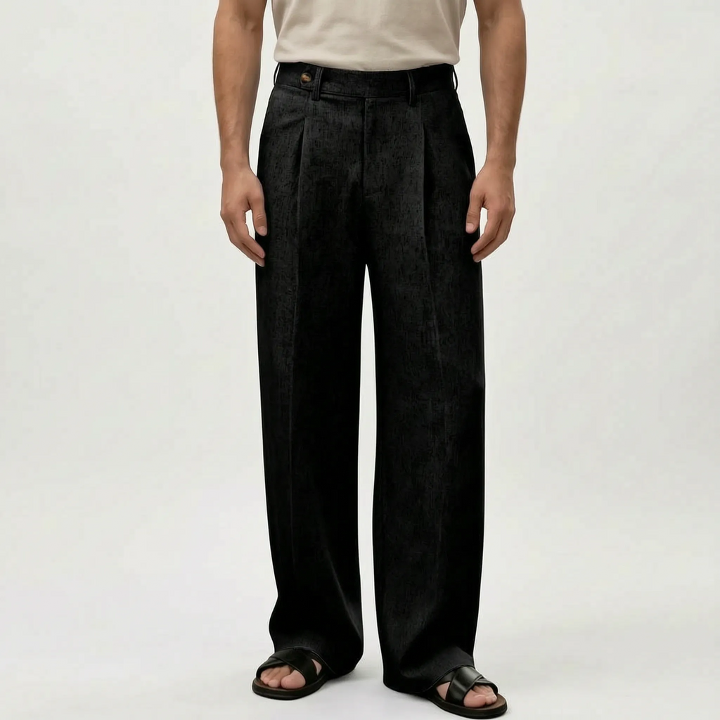 Zomerse broek met wijde pijpen