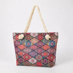 Zomerse dames schoudertas met print