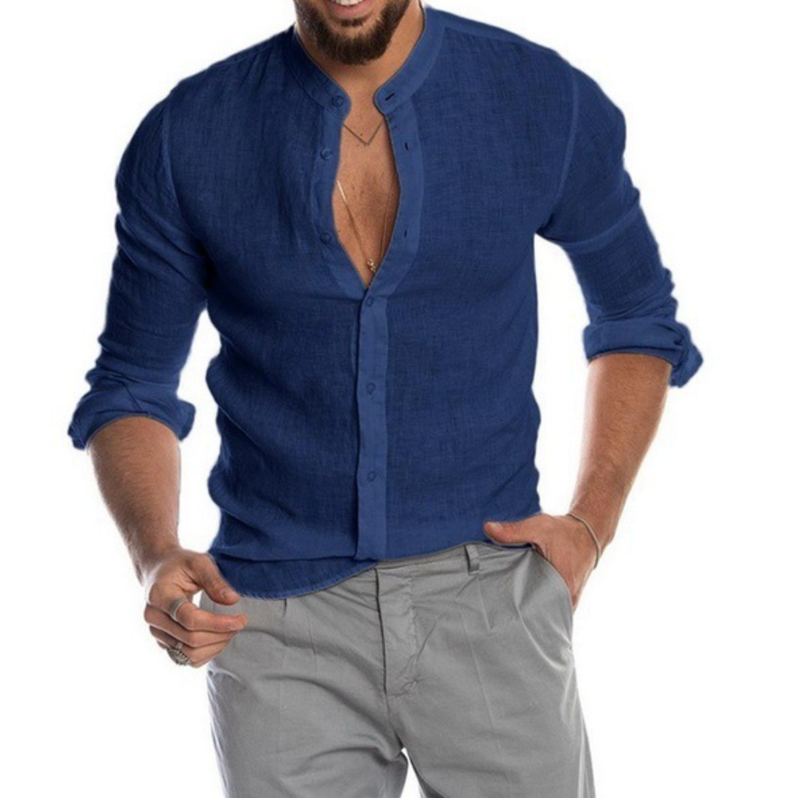 Lichtgewicht linnen overhemd voor heren