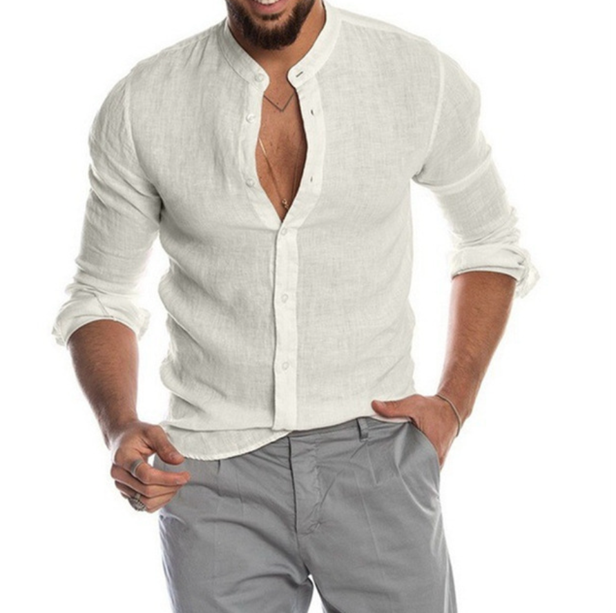 Lichtgewicht linnen overhemd voor heren