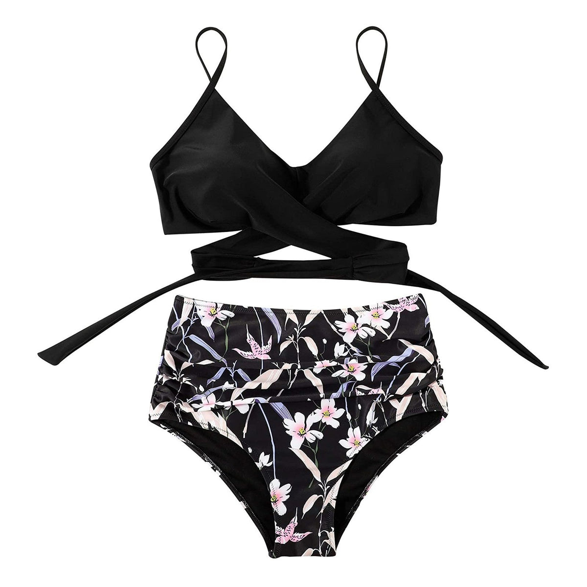 Belle high waisted, kleurrijke damesbikini