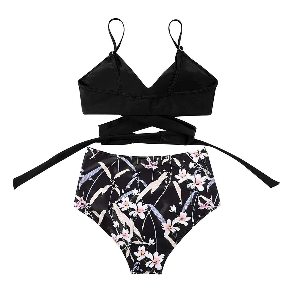 Belle high waisted, kleurrijke damesbikini