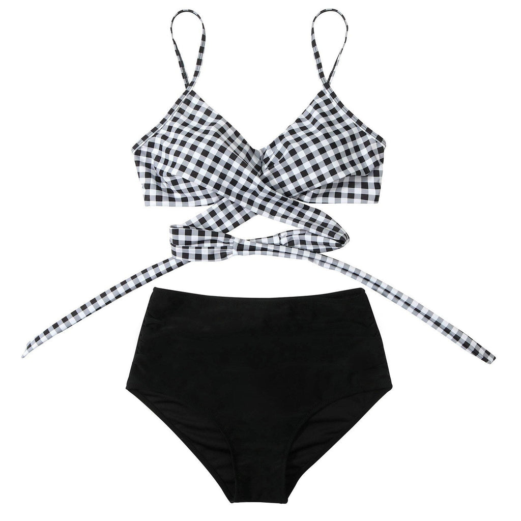 Belle high waisted, kleurrijke damesbikini — afbeelding 18