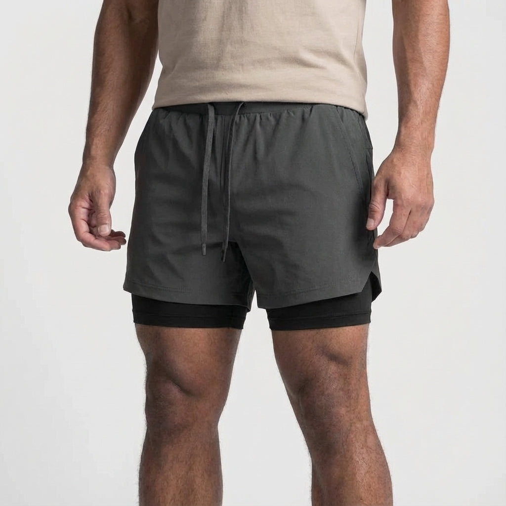 Twee-in-een trainingsshorts