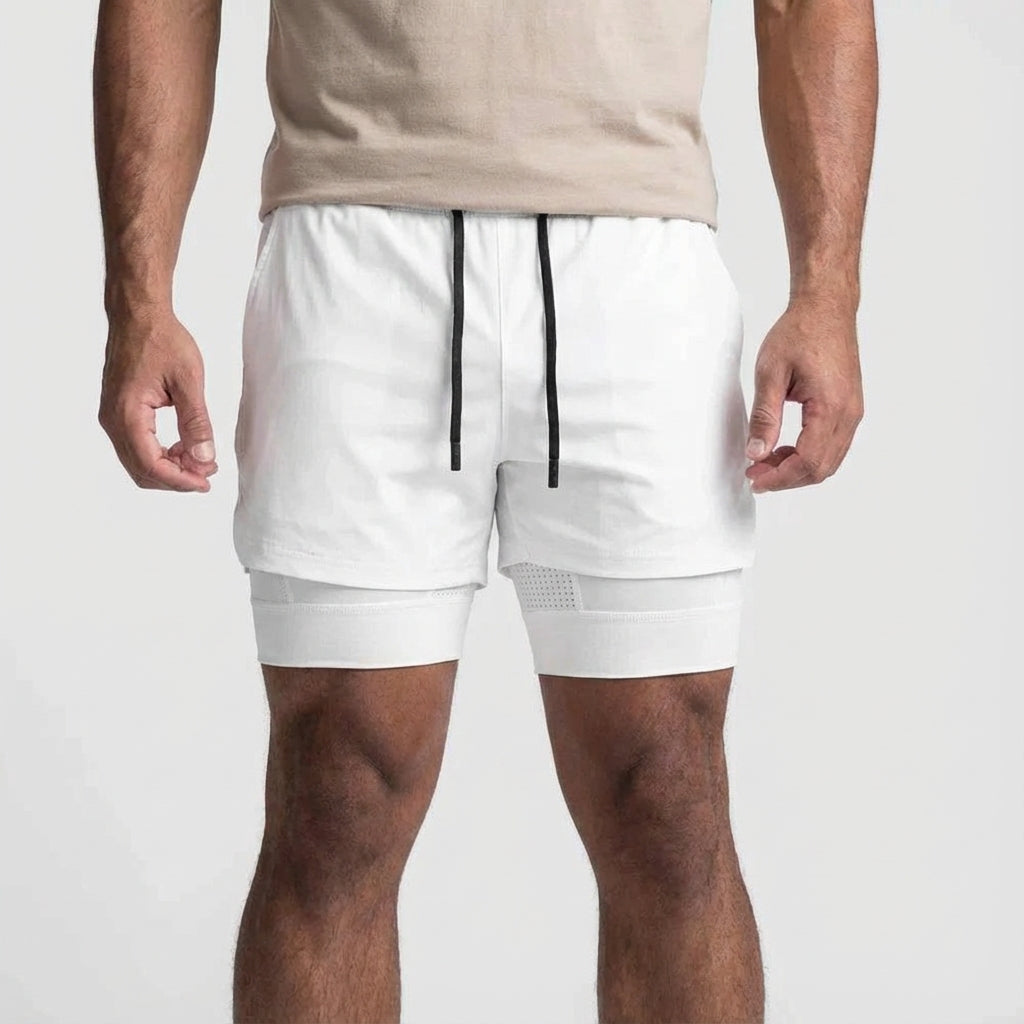Twee-in-een trainingsshorts