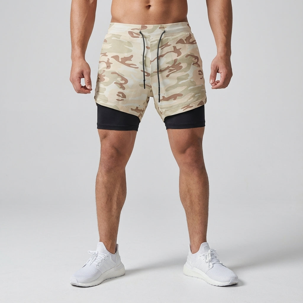Tweedelige trainingsshorts met compressie