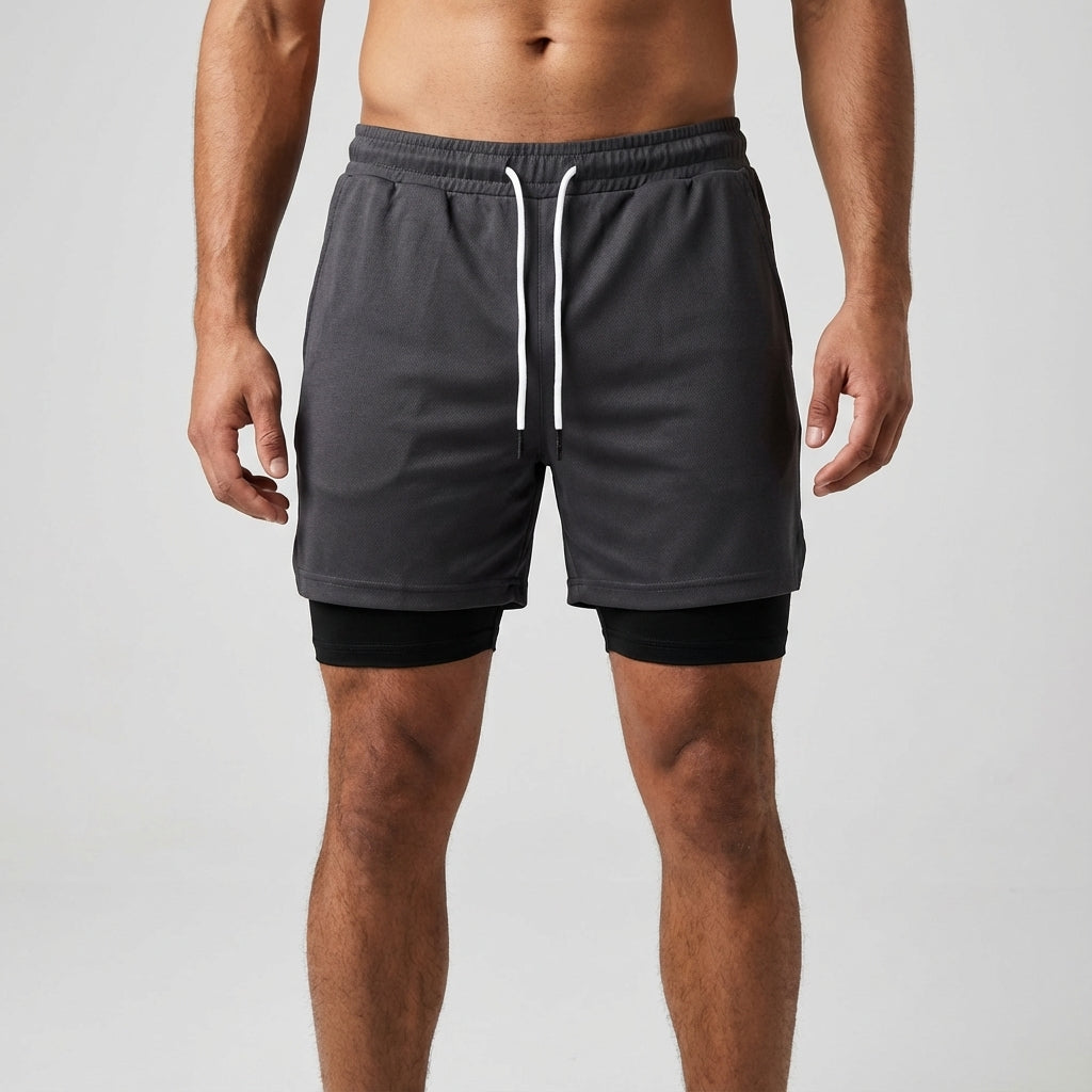 Tweedelige trainingsshorts met compressie