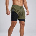 Tweedelige trainingsshorts met compressie