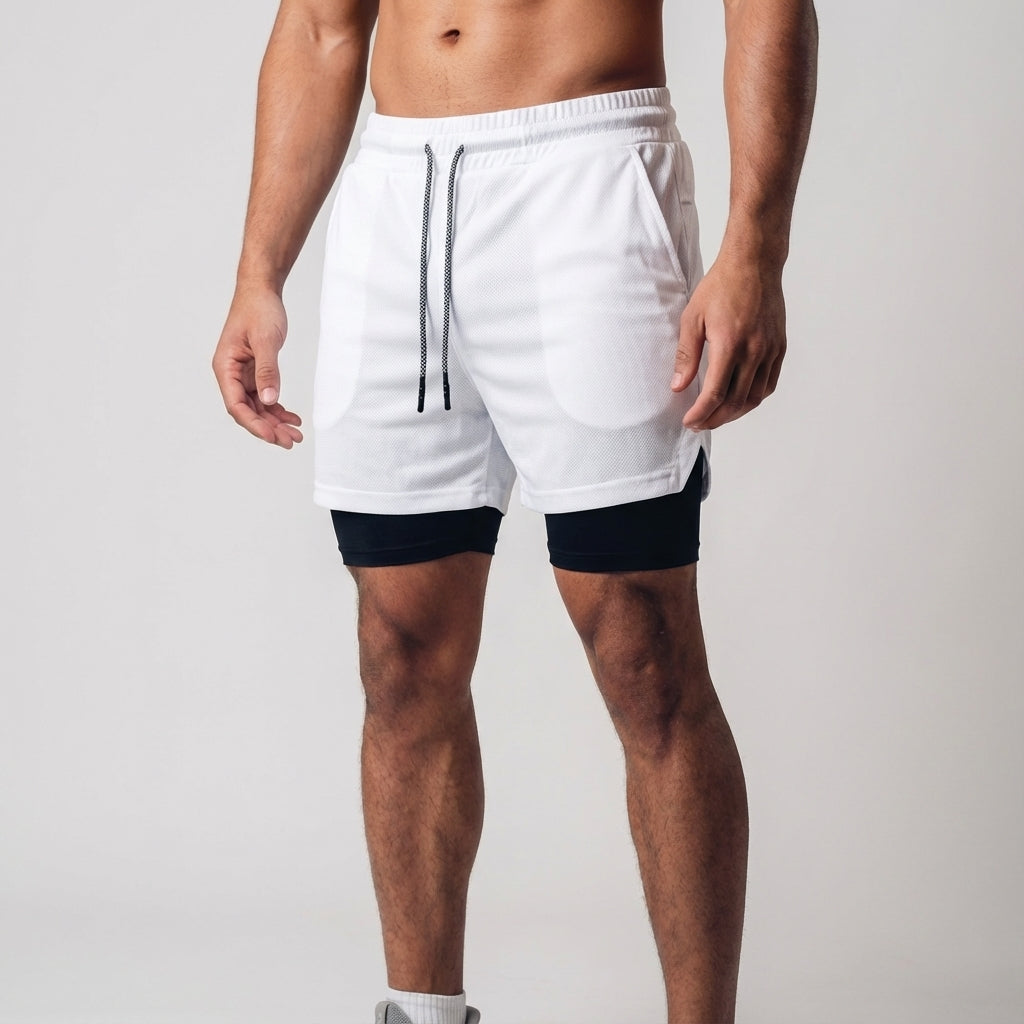 Tweedelige trainingsshorts met compressie