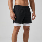Tweedelige trainingsshorts met compressie