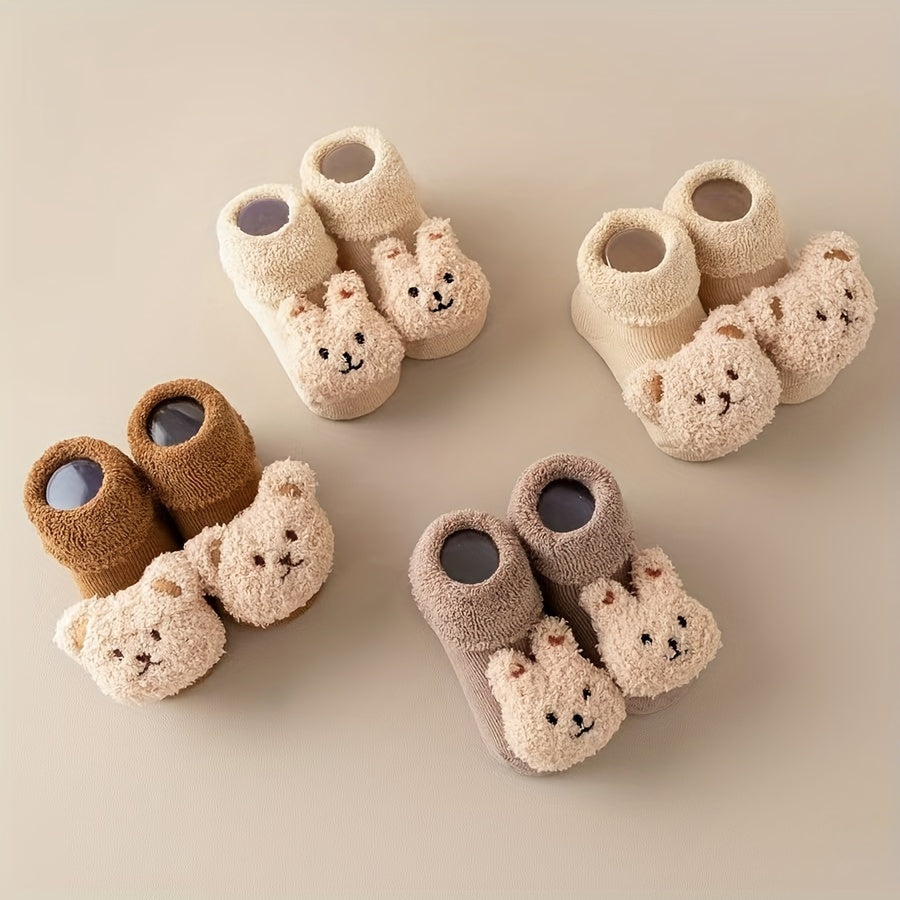 Antislip babysokjes – mila – met schattig berenontwerp