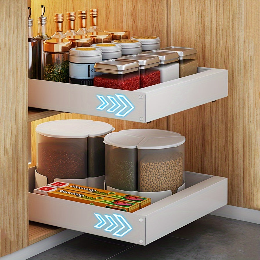 Uittrekbare keukenkast organizer