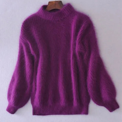 Casual angora gebreide damestrui