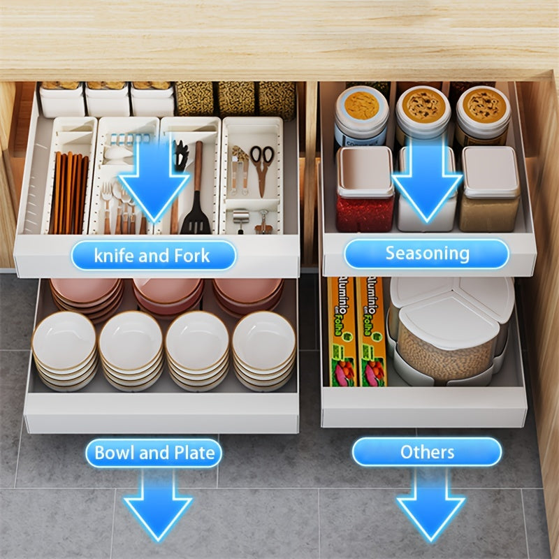 Uittrekbare keukenkast organizer
