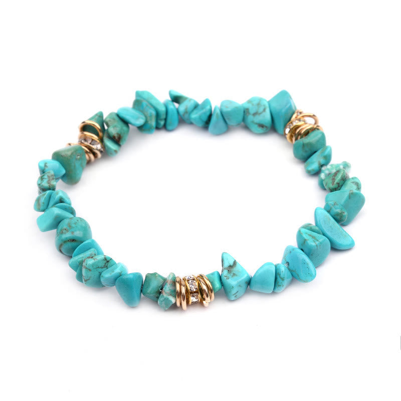 Stijlvol natuursteen kristallen kralen armband