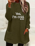 Fleece sweatshirt met print