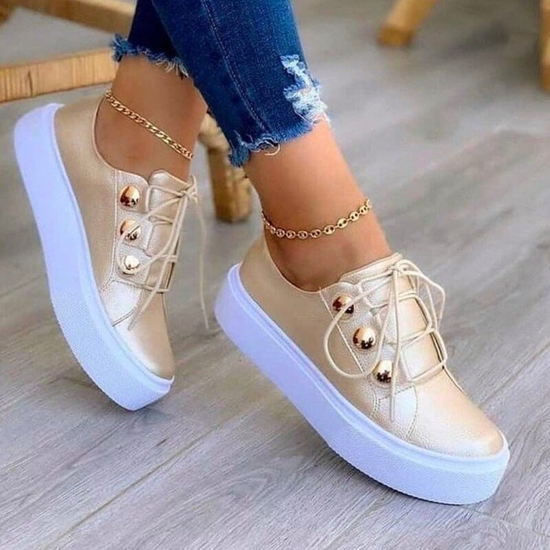 Platte veterschoenen Goldie