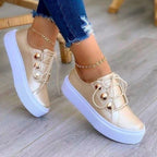 Platte veterschoenen Goldie