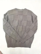 Gebreide sweater met ronde hals en stretch