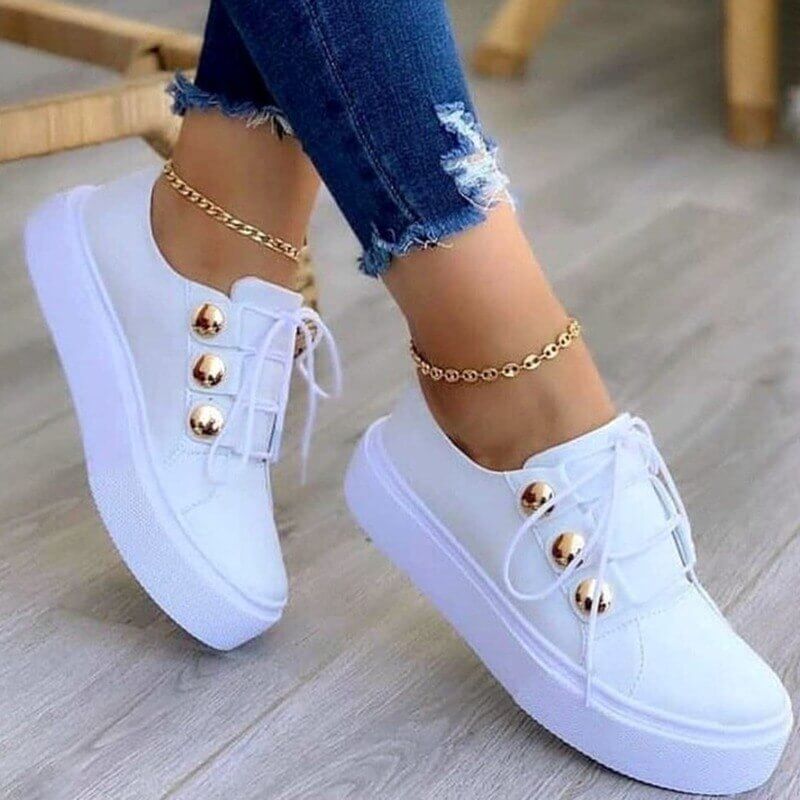 Platte veterschoenen Goldie
